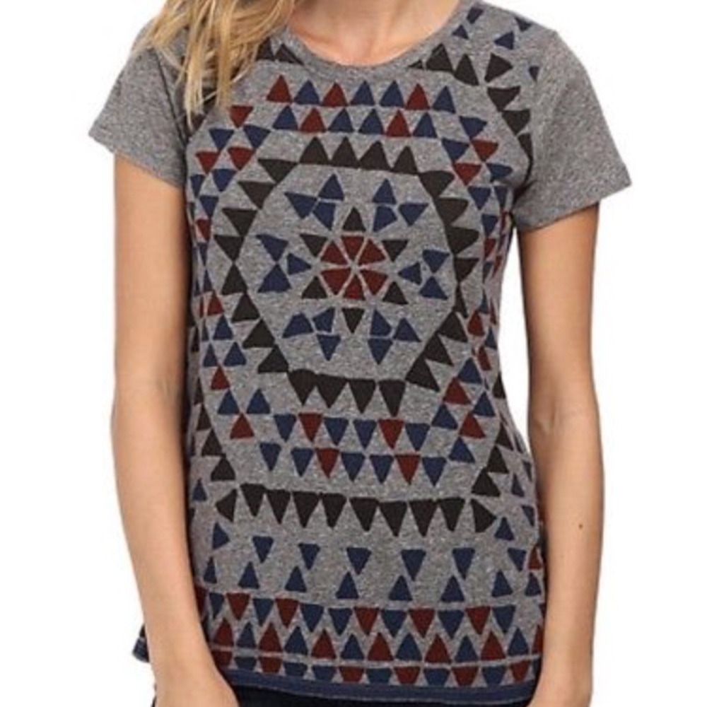 LUCKY BRAND~Aztec Triangle Graphic Tee~XL